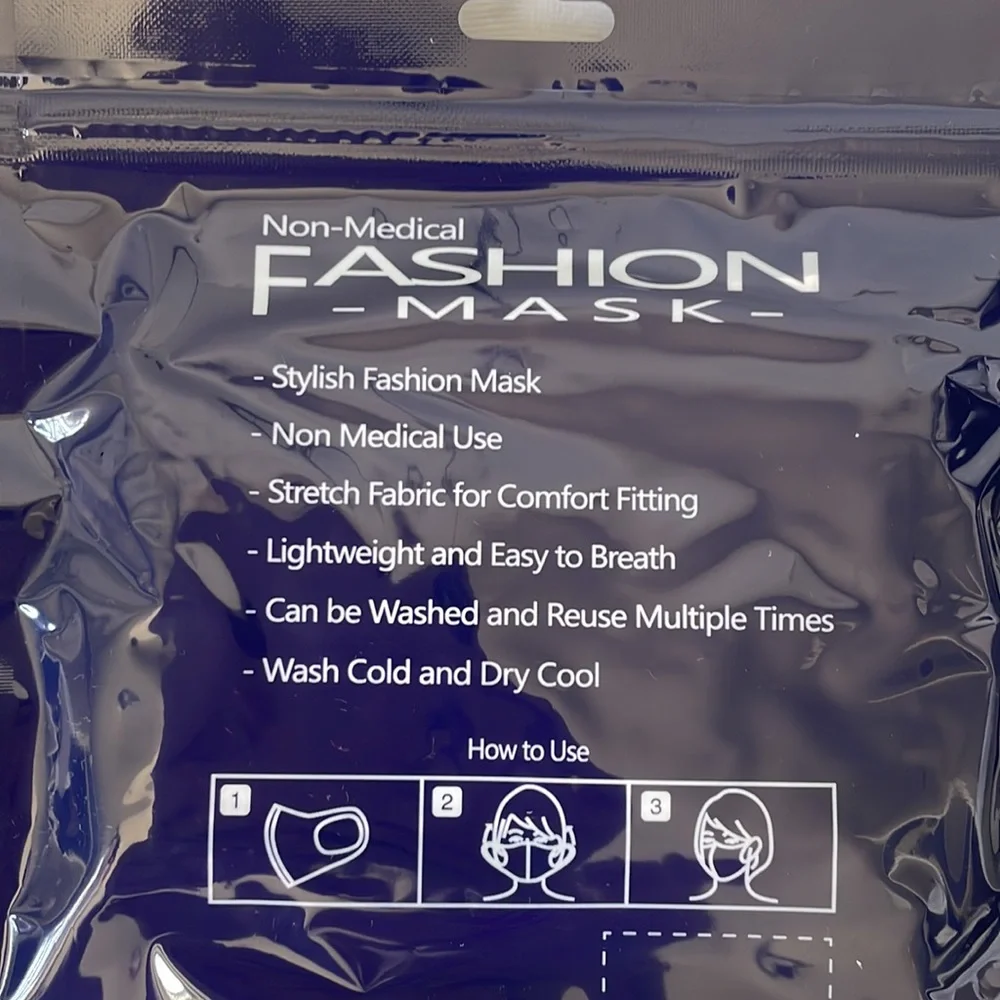 Minky Accessories Non-Medical Fashion-Mask in Purple/ Red/Blue/One size NWT